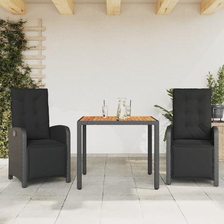 7 Piece Garden Dining Set With Cushions Poly Rattan