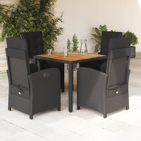 7 Piece Garden Dining Set With Cushions Poly Rattan