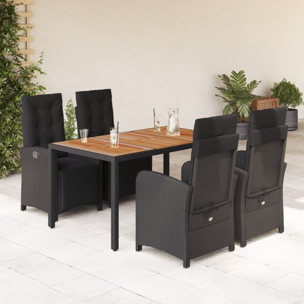 7 Piece Garden Dining Set With Cushions Poly Rattan