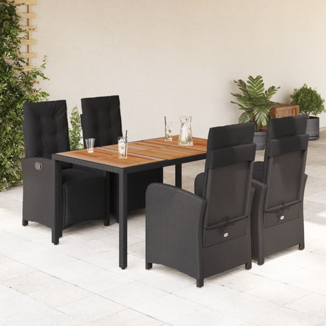 7 Piece Garden Dining Set With Cushions Poly Rattan