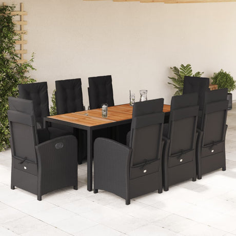 7 Piece Garden Dining Set With Cushions Poly Rattan