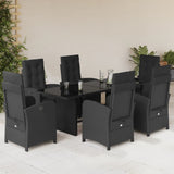 9 Piece Garden Dining Set With Cushions Poly Rattan
