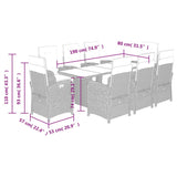 9 Piece Garden Dining Set With Cushions Poly Rattan