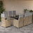9 Piece Garden Dining Set With Cushions Poly Rattan