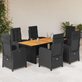 9 Piece Garden Dining Set With Cushions Poly Rattan