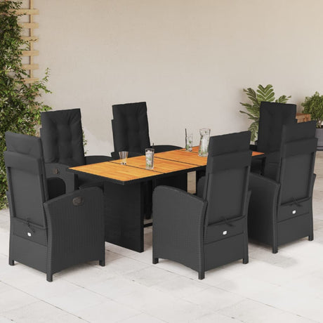 9 Piece Garden Dining Set With Cushions Poly Rattan