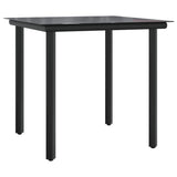 3 Piece Bistro Set With Cushions Grey Poly Rattan