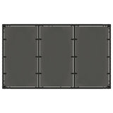 Garden Table with Glass Top Black 150x90x75 cm Poly Rattan