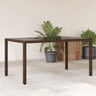 Garden Table With Wooden Top Poly Rattan&Solid Wood Acacia