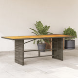 Garden Table With Top 190X80X75 Cm Poly Rattan