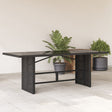 Garden Table With Top 190X80X75 Cm Poly Rattan