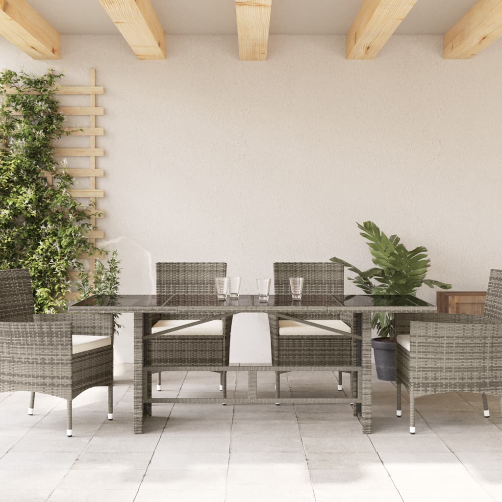 Garden Table With Top 190X80X75 Cm Poly Rattan