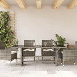 Garden Table With Top 190X80X75 Cm Poly Rattan