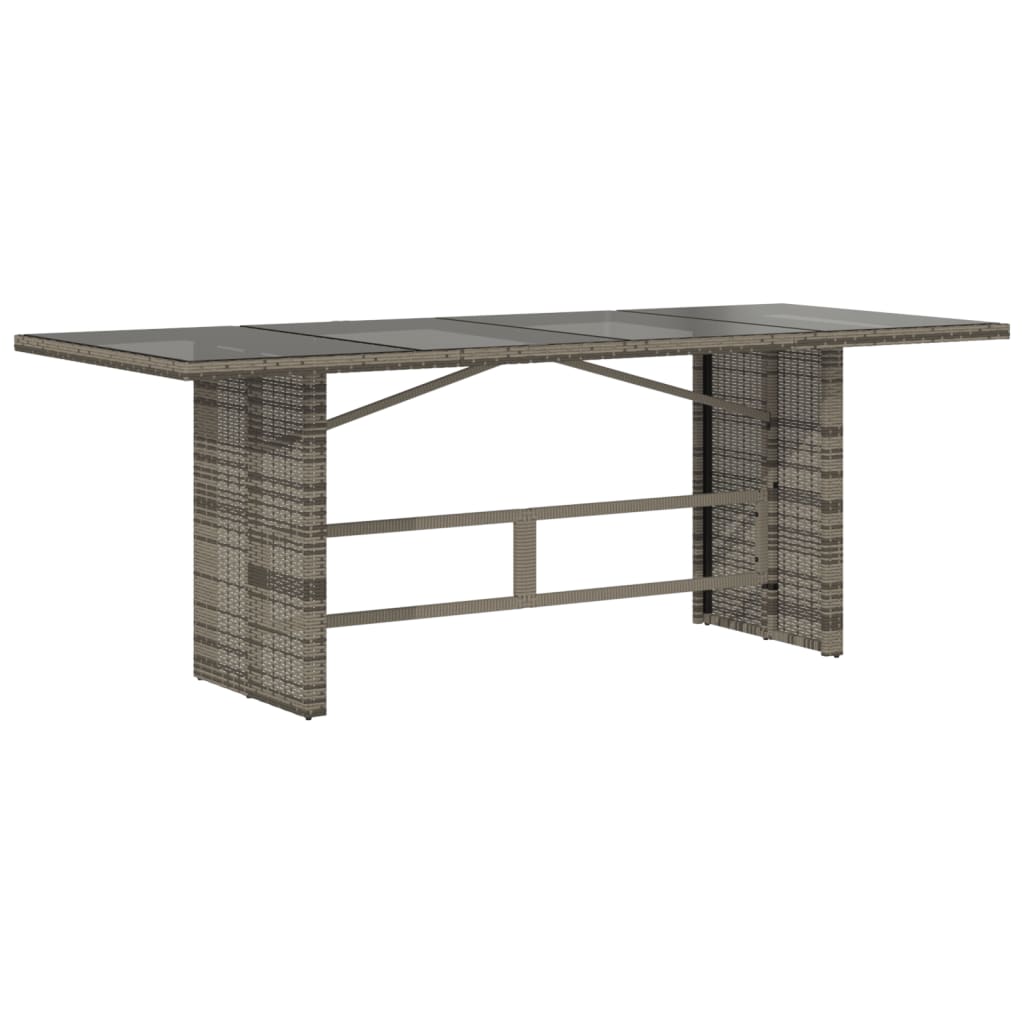 Garden Table With Top 190X80X75 Cm Poly Rattan