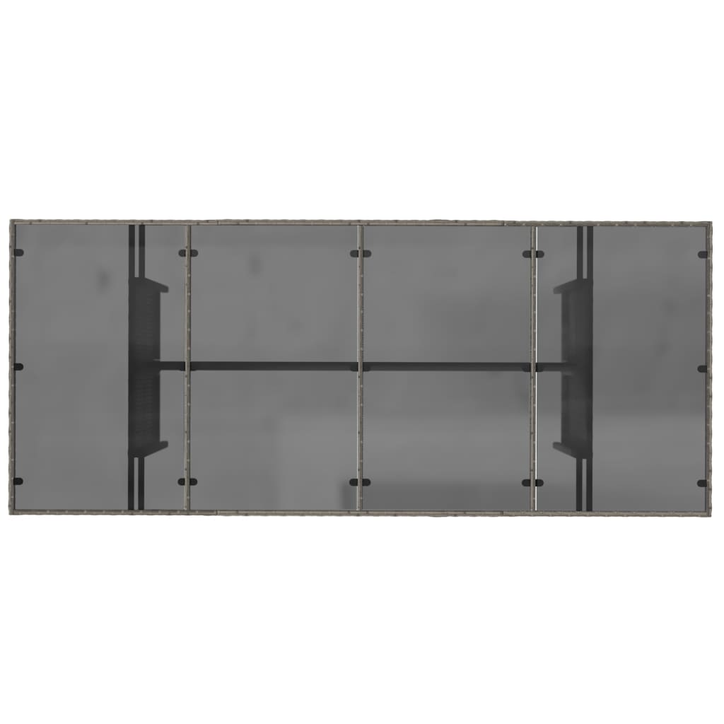 Garden Table With Top 190X80X75 Cm Poly Rattan