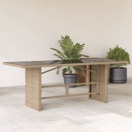 Garden Table With Top 190X80X75 Cm Poly Rattan
