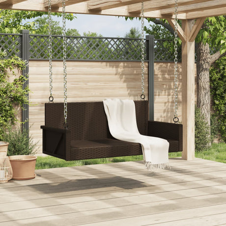 Swing Bench 119X56X48 Cm Poly Rattan
