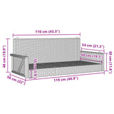 Swing Bench 119X56X48 Cm Poly Rattan