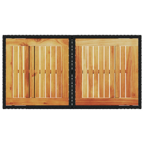 Garden Table 100X55X73 Cm Poly Rattan And Acacia