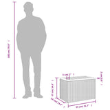 Garden Side Tables 2Pcs 55X34X37Cm Poly Rattan Solid Wood