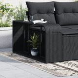 Storage Shelves 2 Pcs Poly Rattan