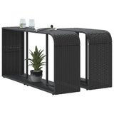 Storage Shelves 2 Pcs Poly Rattan