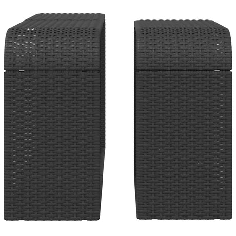 Storage Shelves 2 Pcs Poly Rattan