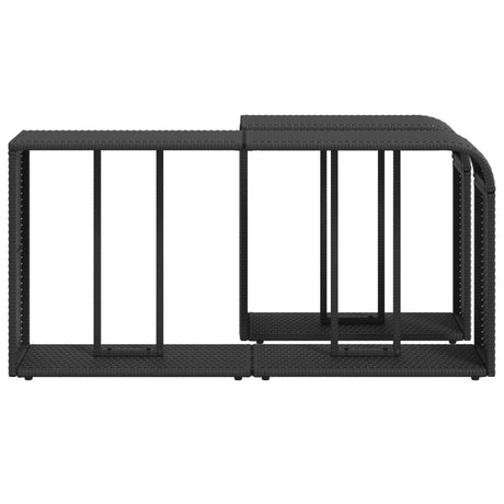 Storage Shelves 2 Pcs Poly Rattan