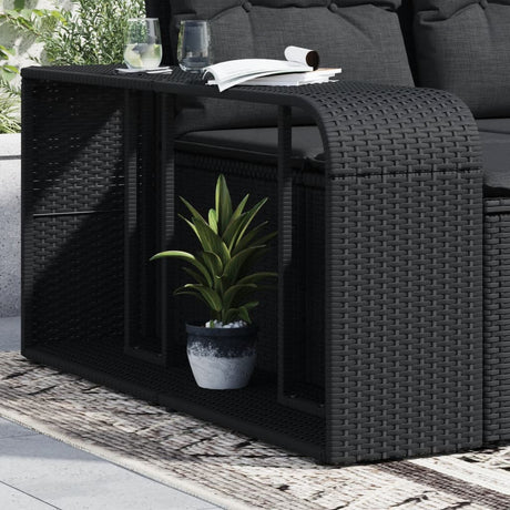 Storage Shelves 2 Pcs Poly Rattan
