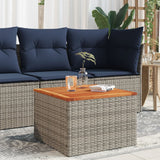 Garden Table With Top 55X55X37 Cm Poly Rattan