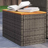 Garden Side Tables 2Pcs 55X34X37Cm Poly Rattan Solid Wood