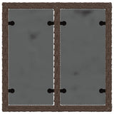 Garden Table with Glass Top Brown 55x55x37 cm Poly Rattan