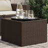 Garden Table With Top 55X55X37 Cm Poly Rattan