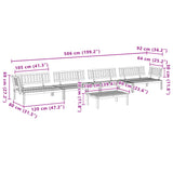 5 Piece Garden Pallet Sofa Set Solid Wood Acacia
