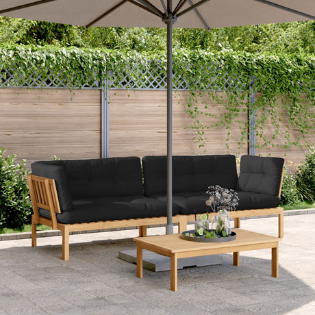 Garden Pallet Corner Sofas 2 Pcs With Cushions Solid Wood Acacia