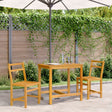 3 Piece Balcony Set With Cushions Solid Wood Acacia