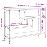 Console Table Sonoma Oak 100x30x75 cm Engineered Wood