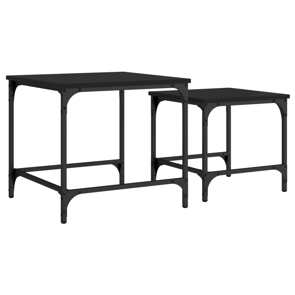 Nesting Coffee Tables 2 Pcs Engineered Wood