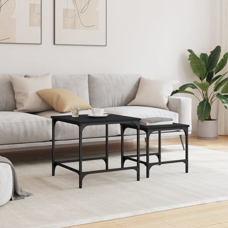 Nesting Coffee Tables 2 Pcs Engineered Wood