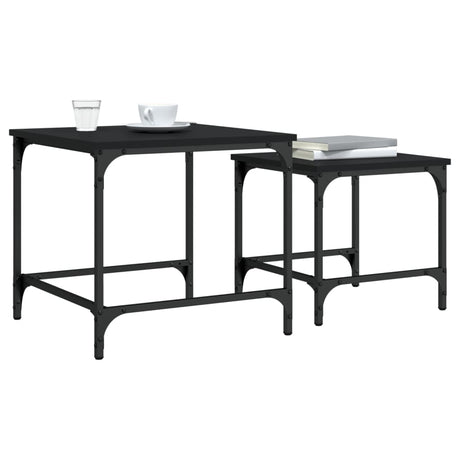 Nesting Coffee Tables 2 Pcs Engineered Wood