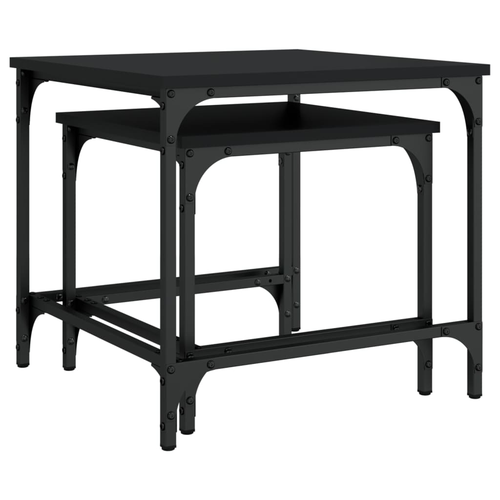 Nesting Coffee Tables 2 Pcs Engineered Wood