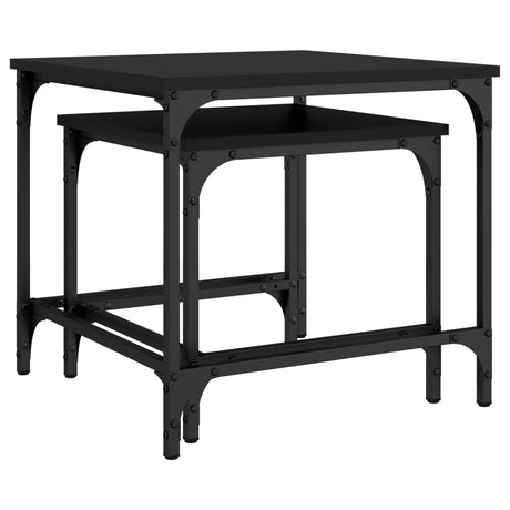 Nesting Coffee Tables 2 Pcs Engineered Wood