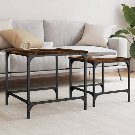 Nesting Coffee Tables 2 Pcs Engineered Wood