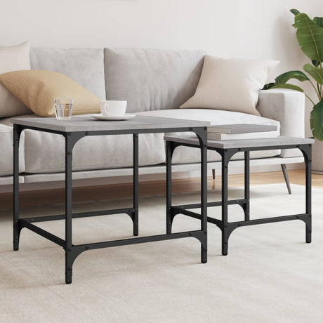 Nesting Coffee Tables 2 Pcs Engineered Wood
