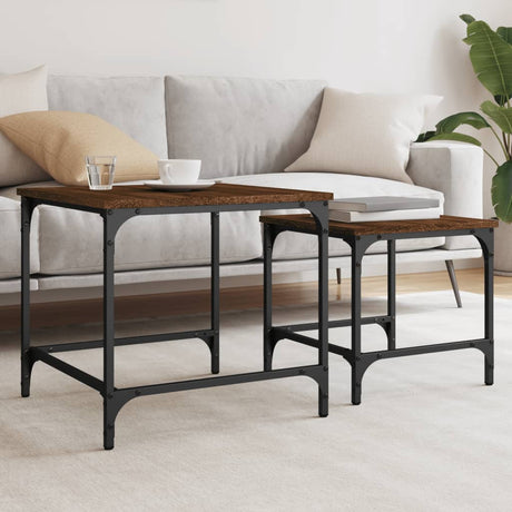 Nesting Coffee Tables 2 Pcs Engineered Wood