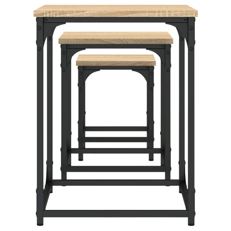 Nesting Coffee Tables 3 Pcs Engineered Wood