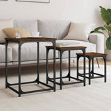 Nesting Coffee Tables 3 Pcs Engineered Wood