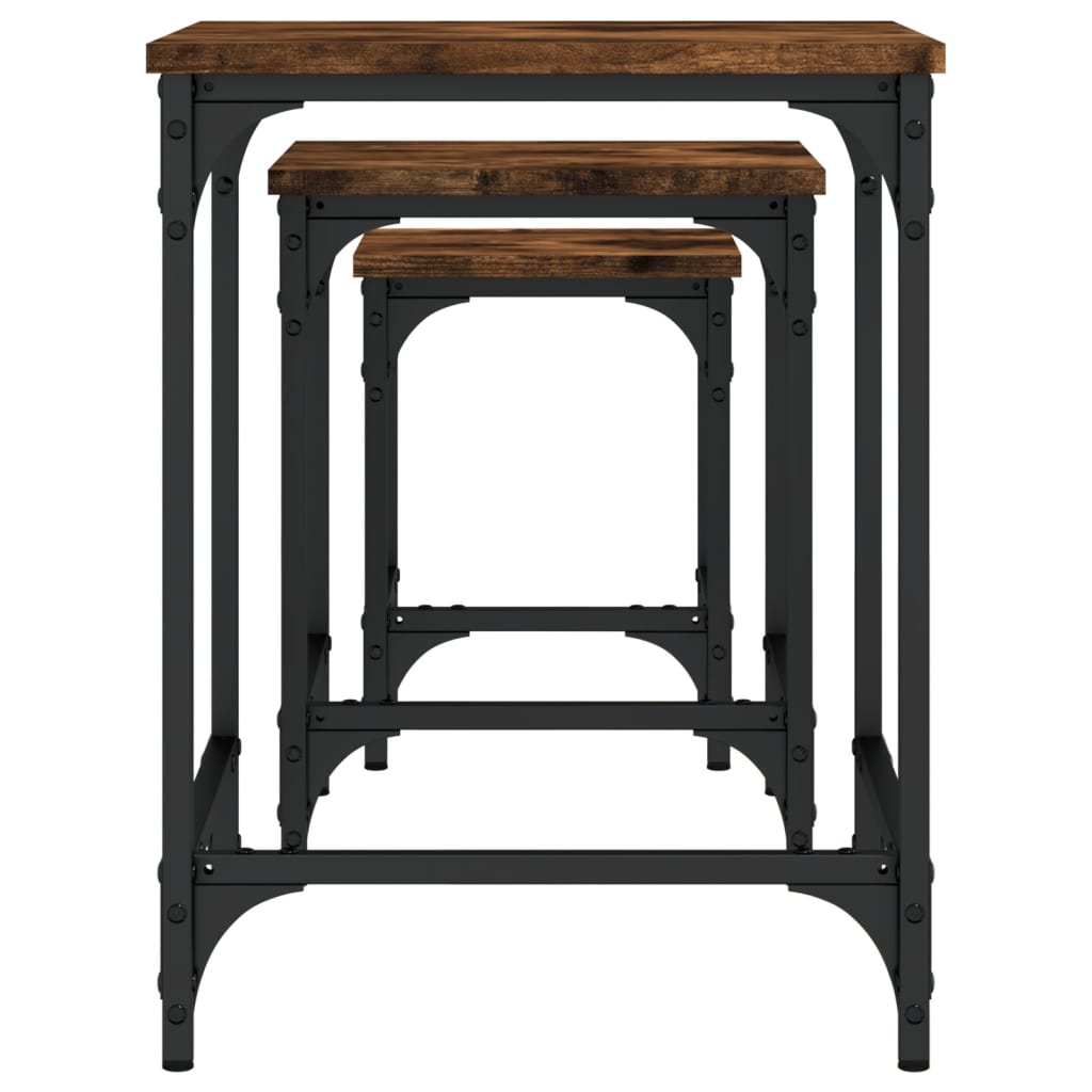 Nesting Coffee Tables 3 Pcs Engineered Wood