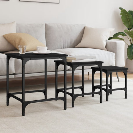 Nesting Coffee Tables 3 Pcs Engineered Wood