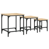 Nesting Coffee Tables 3 Pcs Engineered Wood